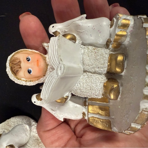 K’s Collection Penguins and Snow Children Figures White Gold Holiday Decor Set - Picture 9 of 10